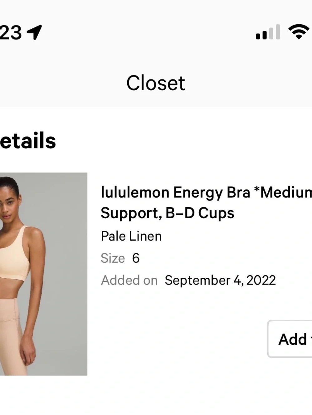 Lululemon Emergy Bra